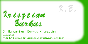krisztian burkus business card