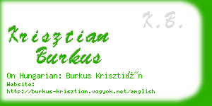 krisztian burkus business card
